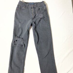 Aeropostale Womens Distressed Gray Denim Jeans Size 2R